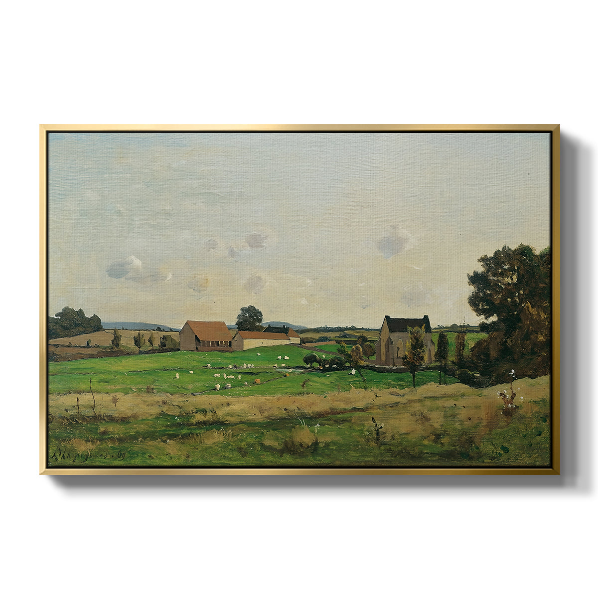 The Saulce Estate, 1869 - Floater Framed Canvas Print