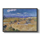 Wheat Field with Reaper, Auvers, 1888 - Floater Framed Canvas Print