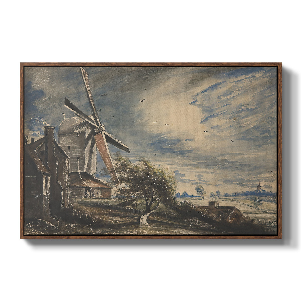 A Mill Near Colchester, c. 1833 - Floater Framed Canvas Print