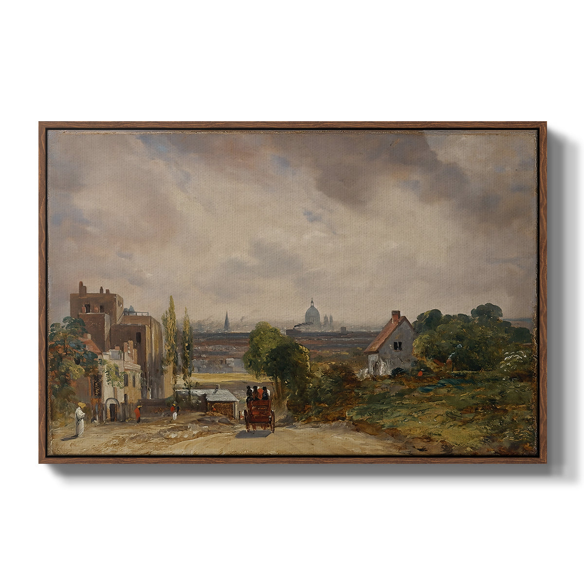 Sir Richard Steele's Cottage, Hampstead, c. 1832 - Floater Framed Canvas Print