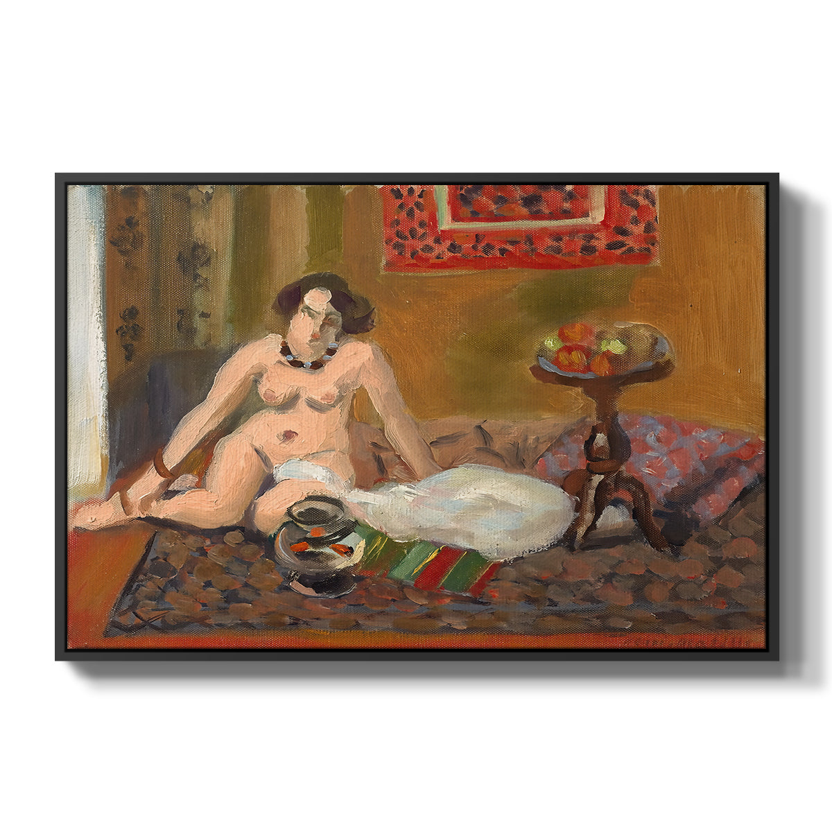 Nude with Goldfish (Nu aux poissons rouges), c. 1922 - Floater Framed Canvas Print