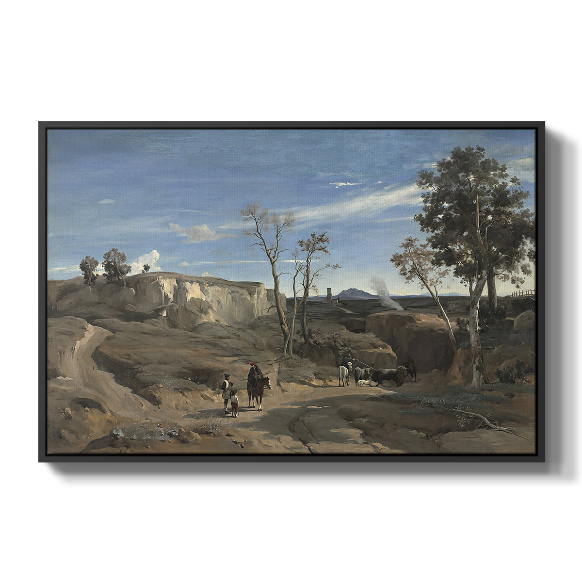 La Cervara, the Roman Campagna, c. 1830-1831 - Floater Framed Canvas Print