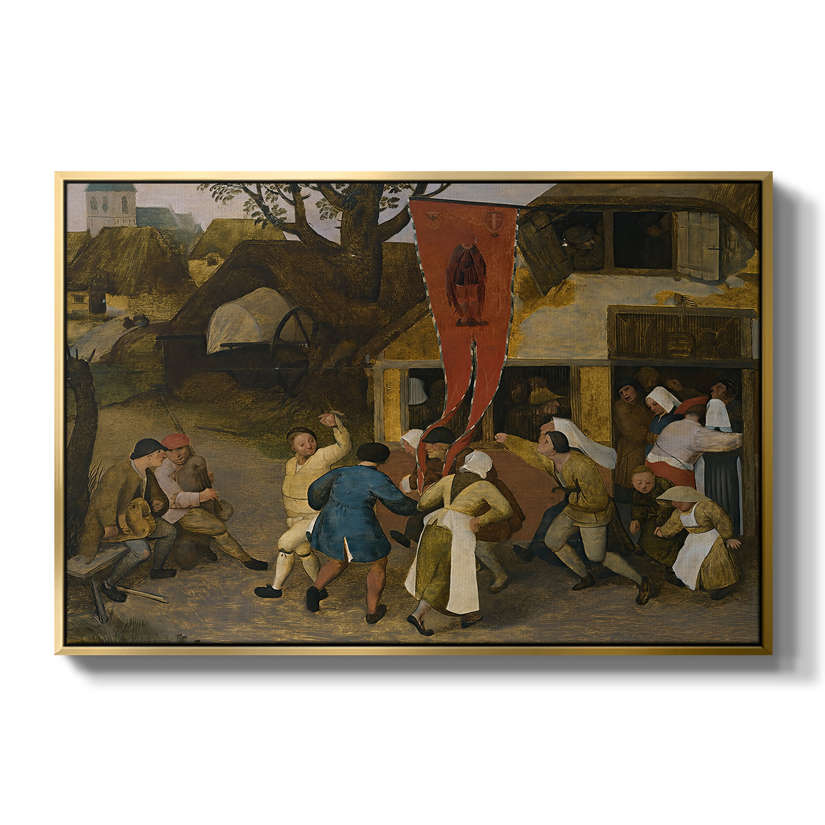 A Village Fair, c. 1567-1569 - Floater Framed Canvas Print
