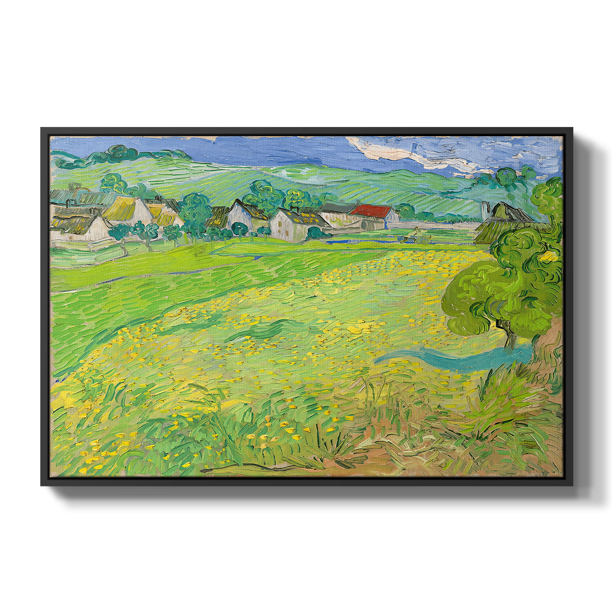 Les Vessenots in Auvers, 1890 - Floater Framed Canvas Print