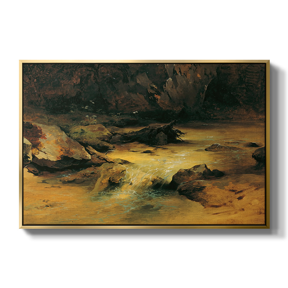 Wildbach (Wild Stream) - Floater Framed Canvas Print