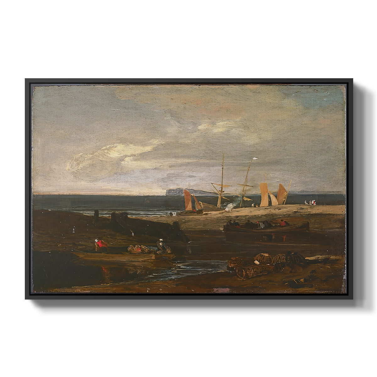 A Scene on the English Coast, c. 1798 - Floater Framed Canvas Print