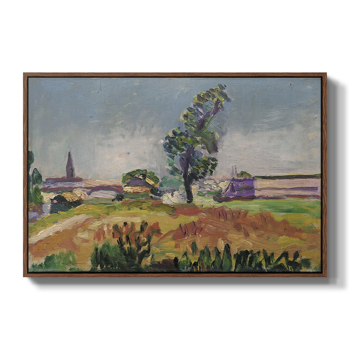 Landscape Around Toulouse, The Bridge of the Young Ladies, 1898 - Floater Framed Canvas Print