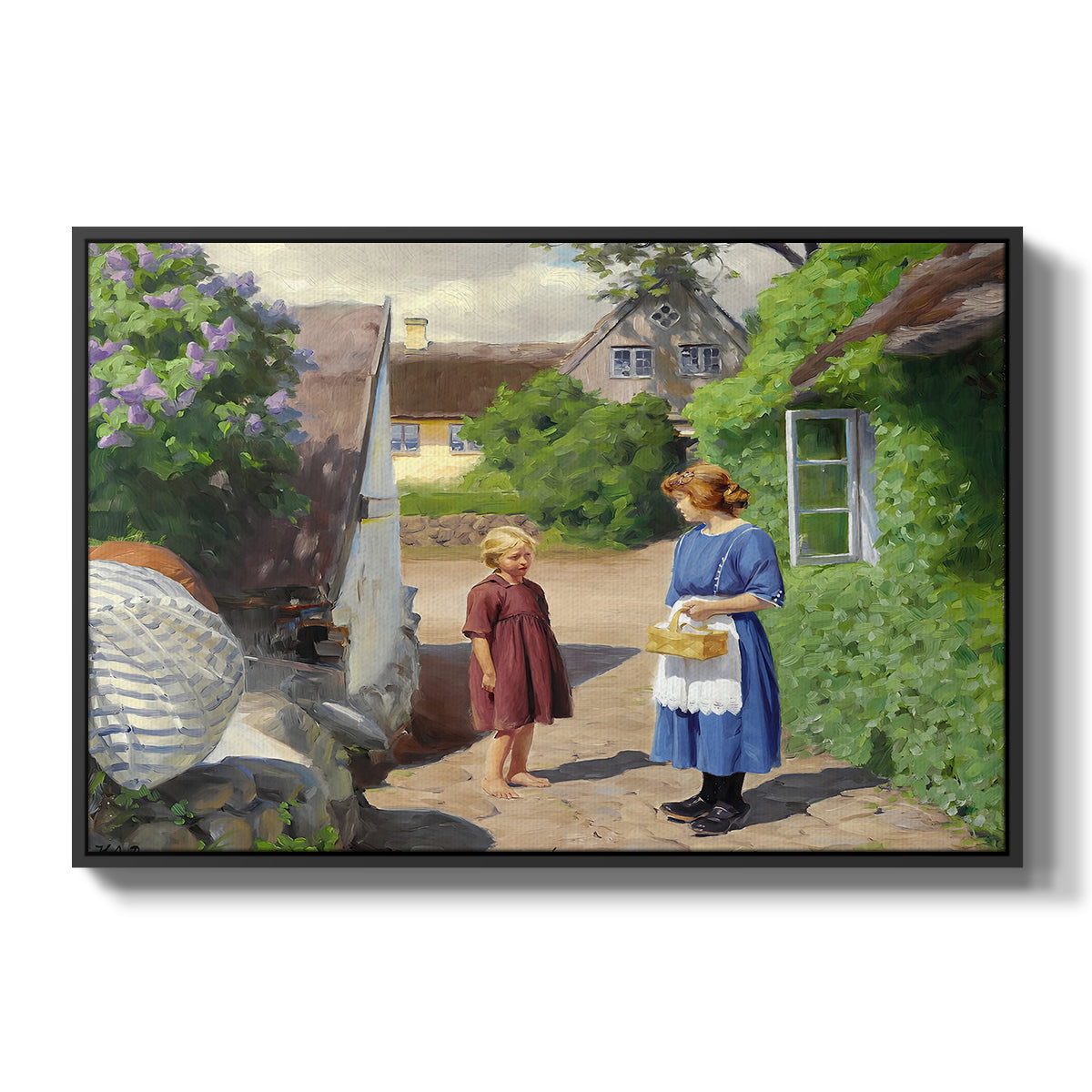 Summer Day in Jyllinge, 1922 - Floater Framed Canvas Print