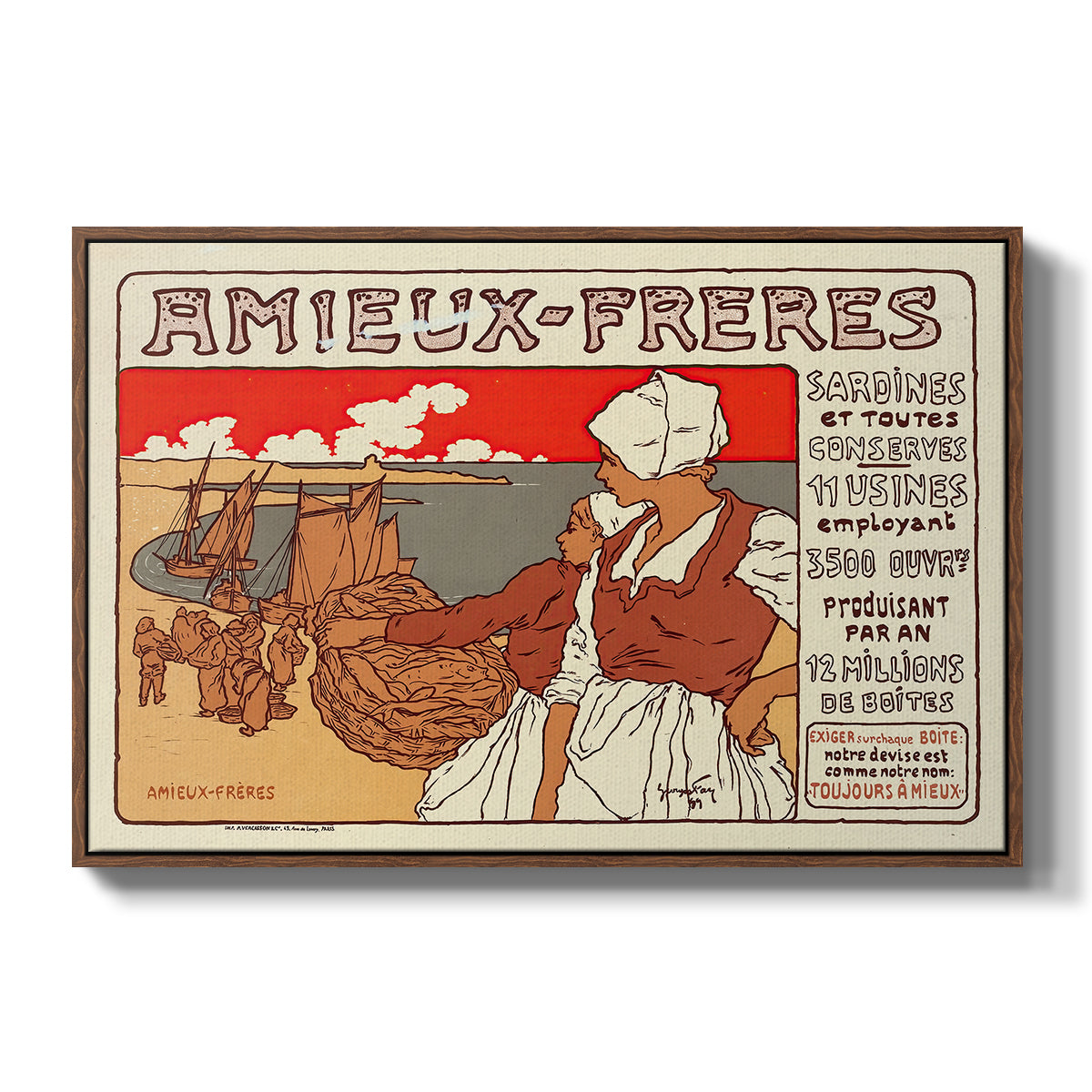 Amieux-Frères (Advertising Poster), 1899 - Floater Framed Canvas Print