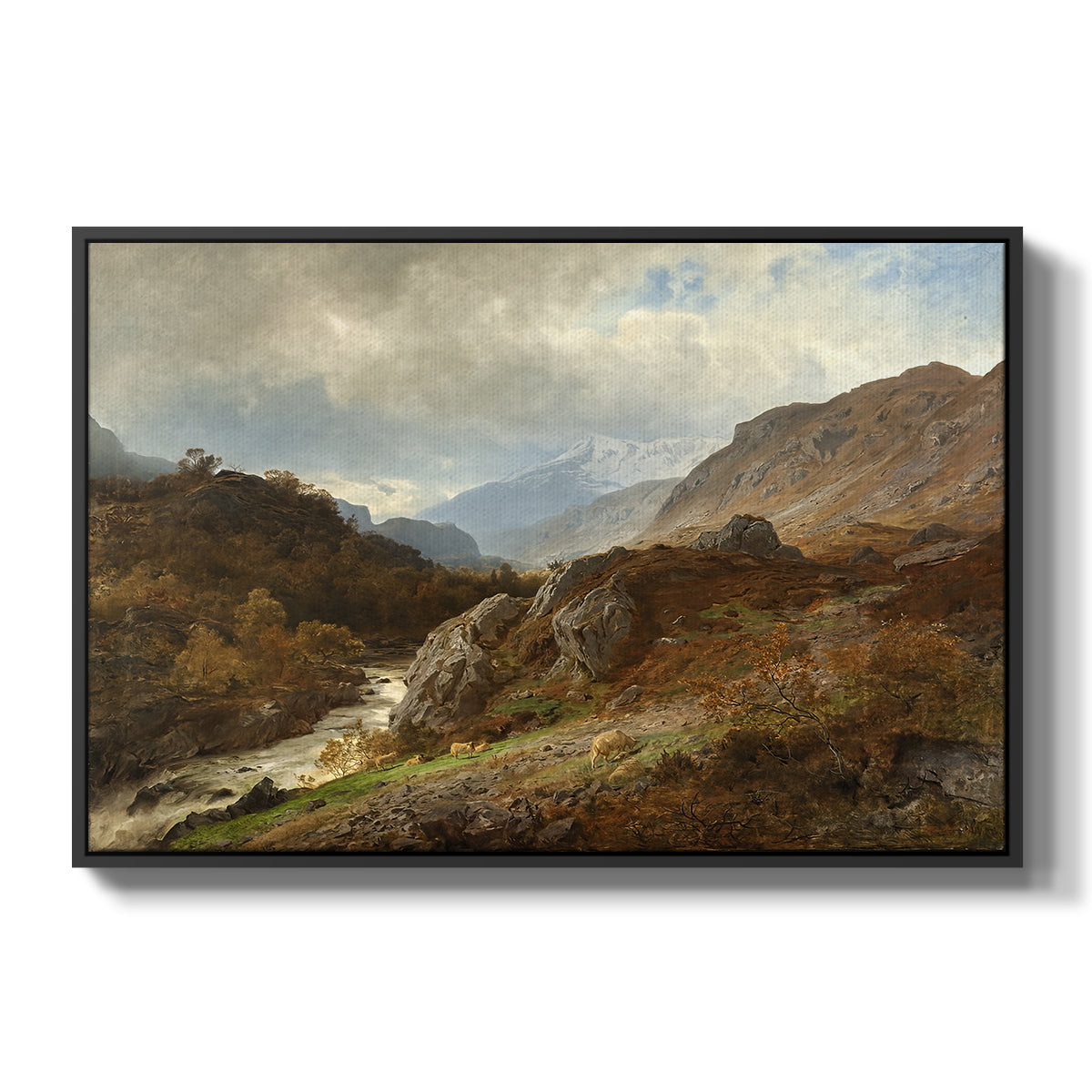 Mountain Landscape, 1864 - Floater Framed Canvas Print