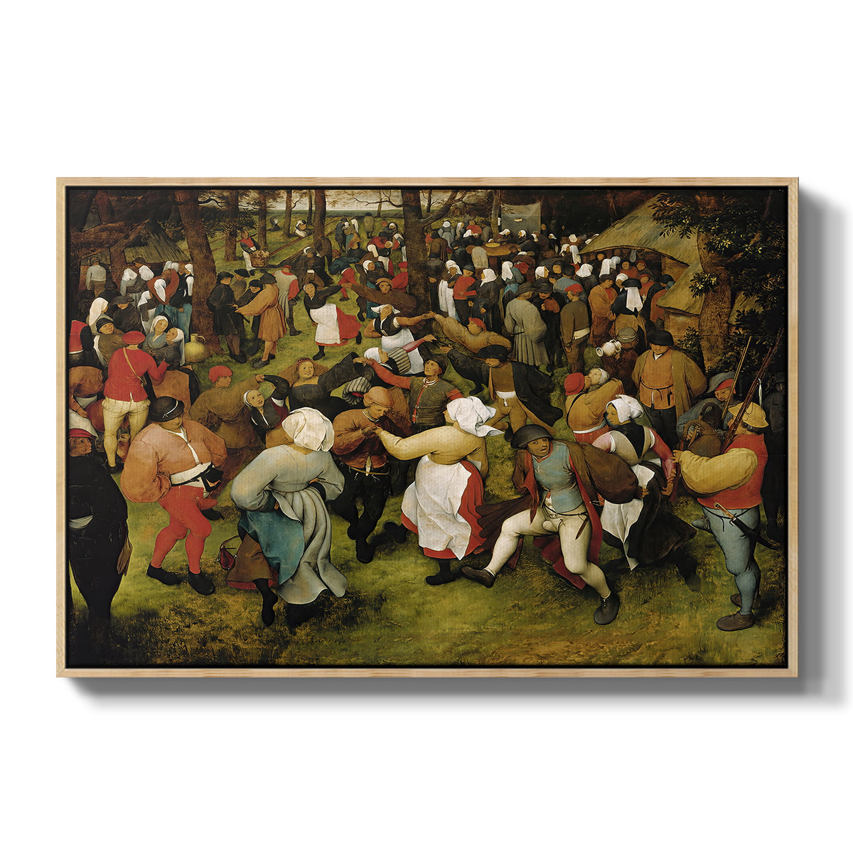The Wedding Dance, c. 1566 - Floater Framed Canvas Print