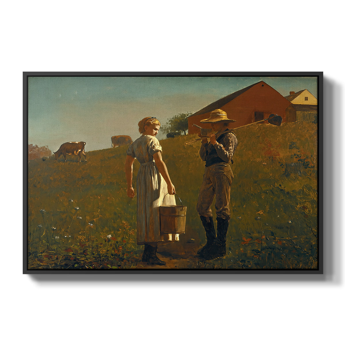 A Temperance Meeting, 1874 - Floater Framed Canvas Print