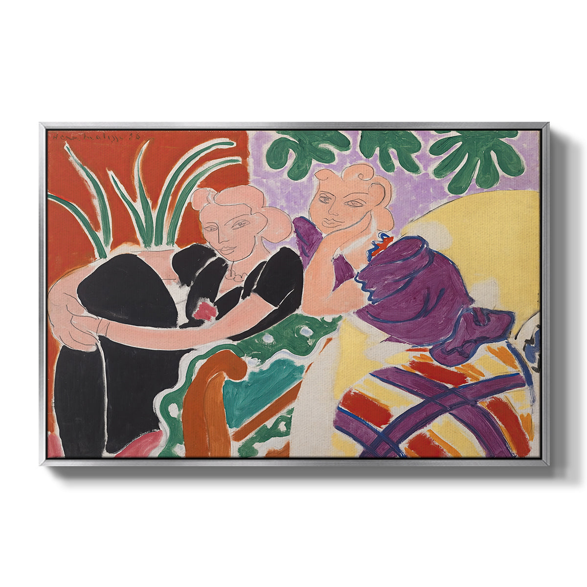 The Conversation, 1938 - Floater Framed Canvas Print