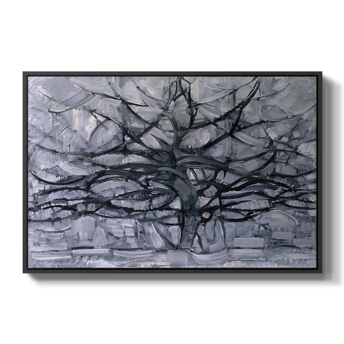 The Gray Tree, 1911 - Floater Framed Canvas Print