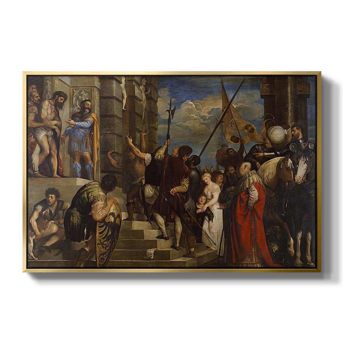 Ecce Homo, c. 1543 - Floater Framed Canvas Print