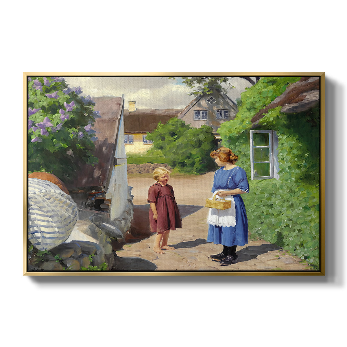 Summer Day in Jyllinge, 1922 - Floater Framed Canvas Print