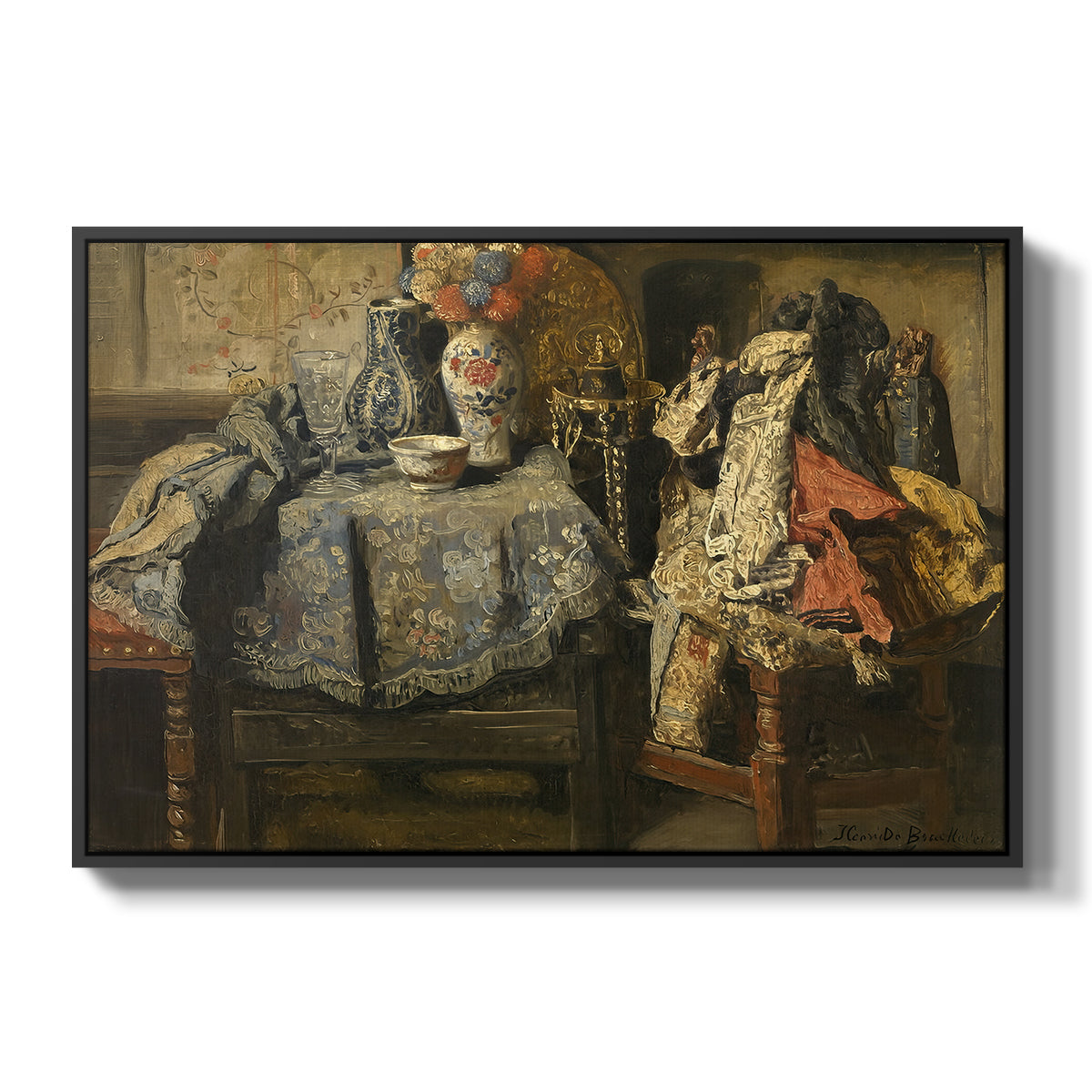 Still Life Requisites, 1885 - Floater Framed Canvas Print