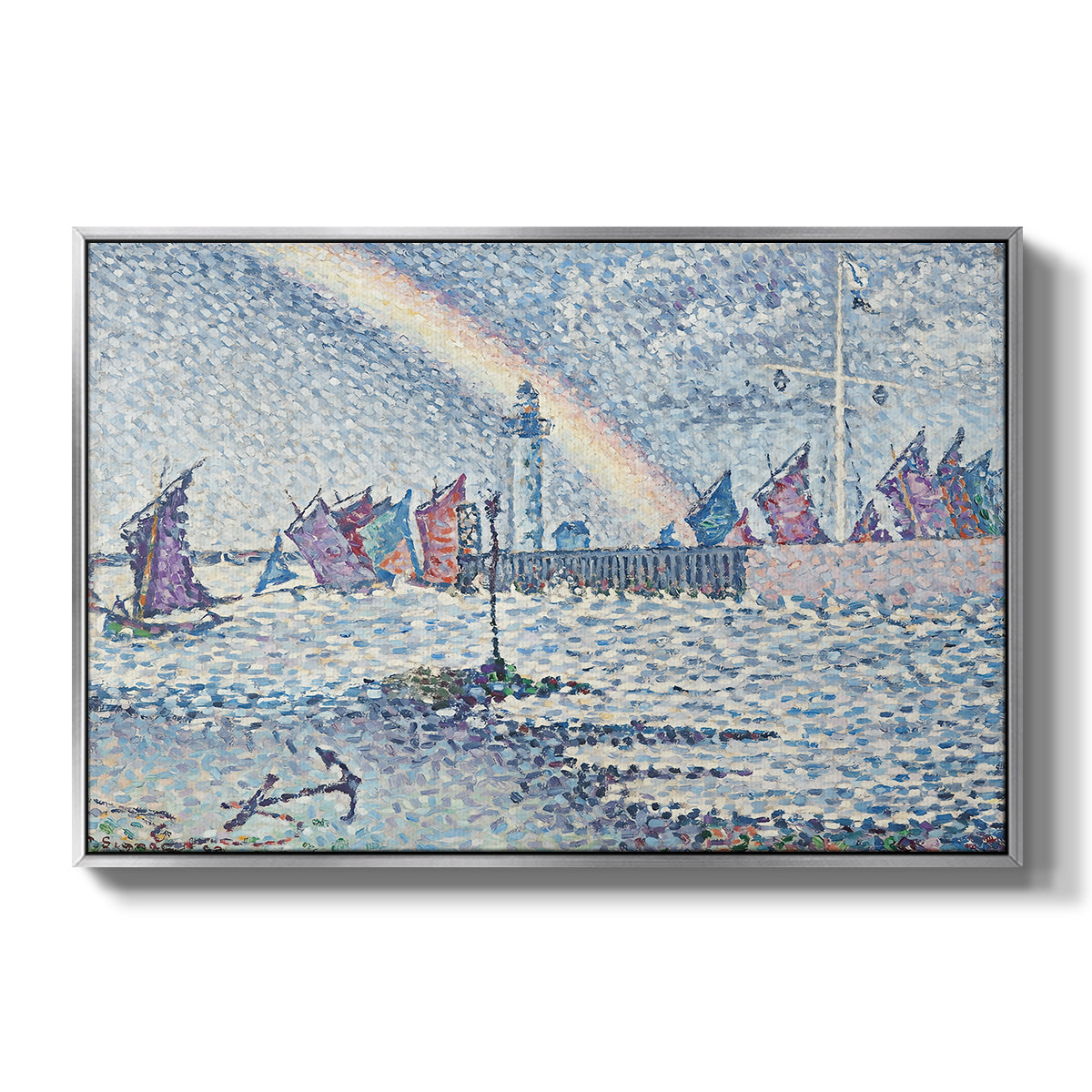 Entrance to the Port of Honfleur, 1899 - Floater Framed Canvas Print
