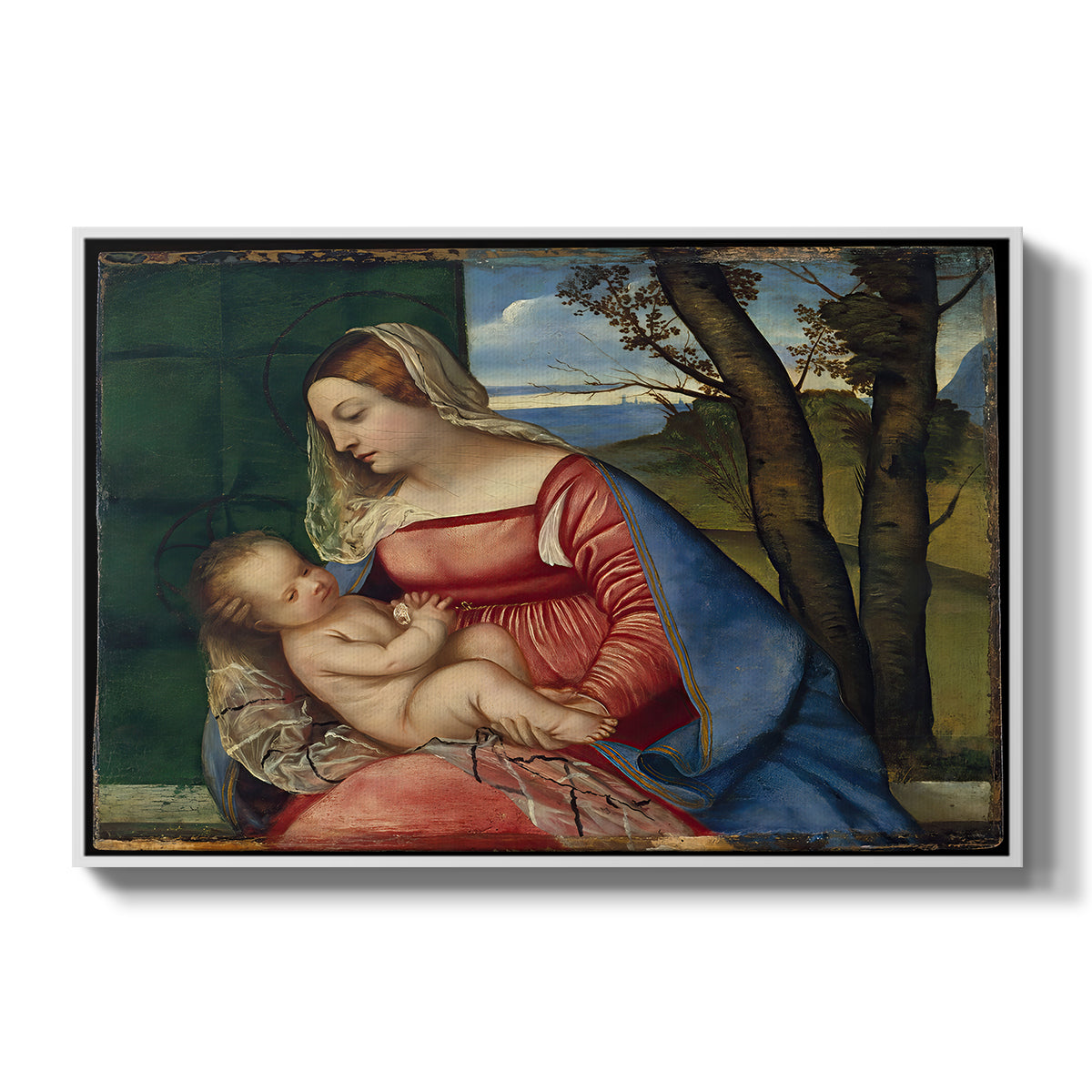 Madonna and Child, c. 1508 - Floater Framed Canvas Print