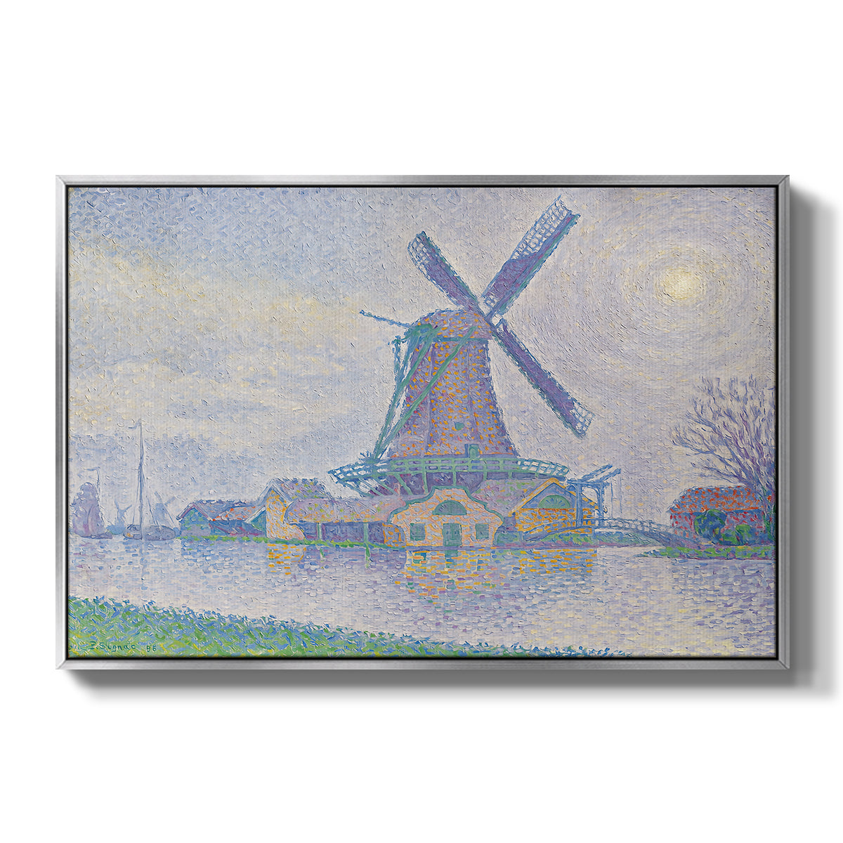 Mill of Edam (Moulin d'Edam), 1896 - Floater Framed Canvas Print