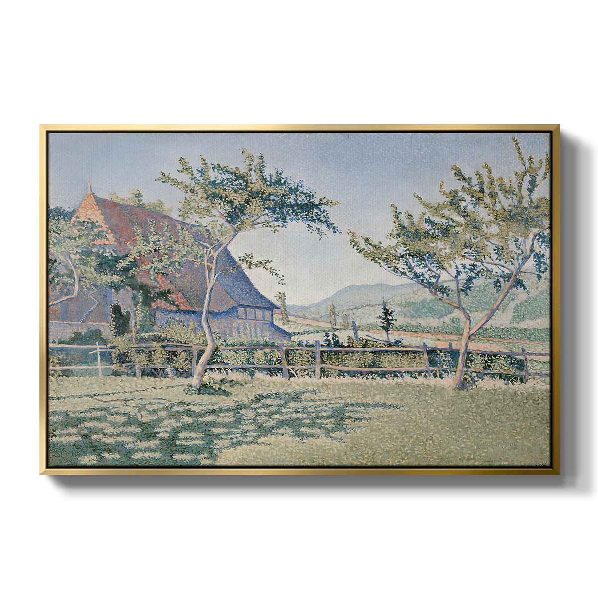 Comblat-le-Château, the Meadow, Opus 161, 1887 - Floater Framed Canvas Print