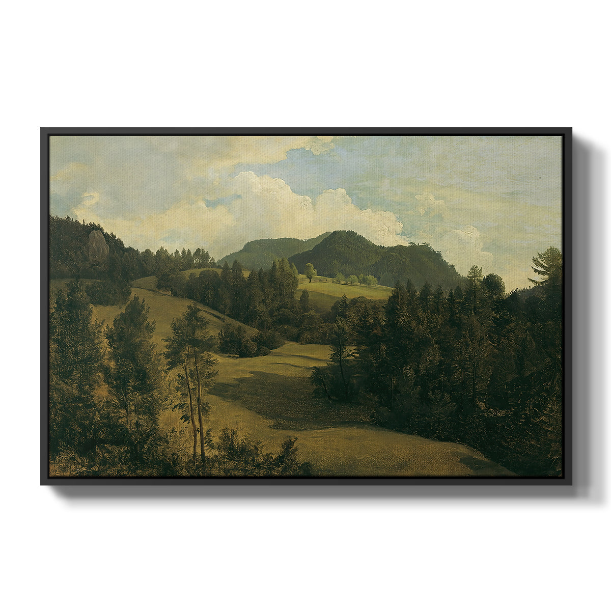 Landscape near Miesenbach, c. 1830 - Floater Framed Canvas Print