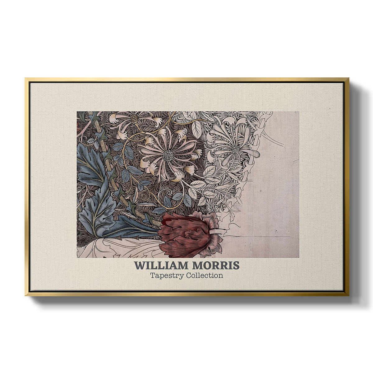 Honeysuckle (Tapestry Collection), 1874 - Floater Framed Canvas Print