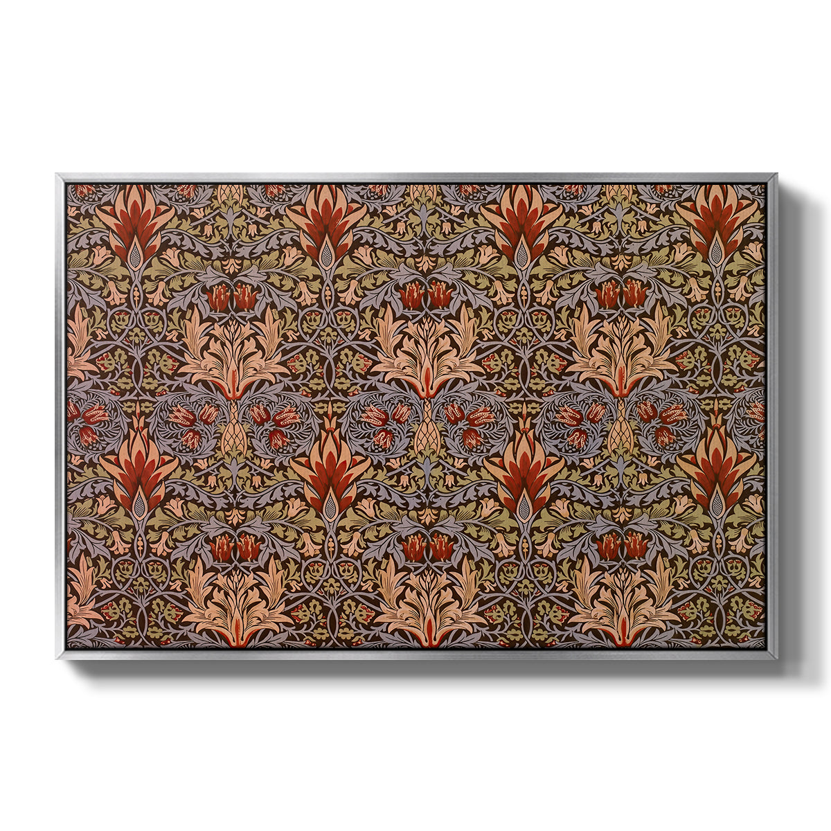 Snakeshead - Red/Cumin, c. 1876 - Floater Framed Canvas Print
