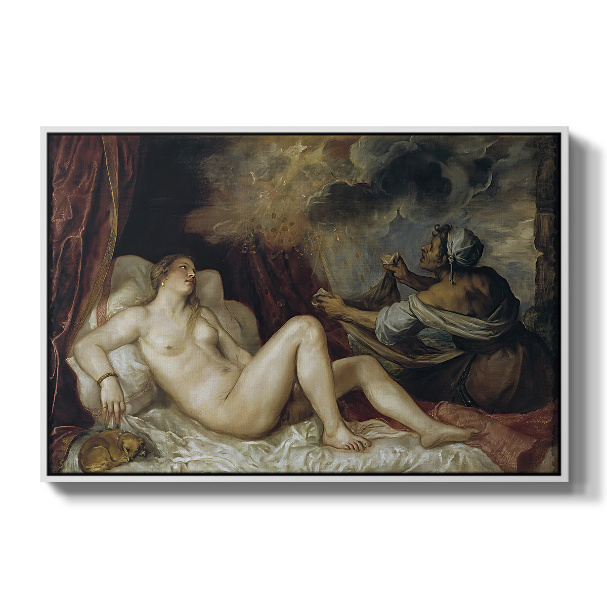 Danaë, c. 1560-1565 - Floater Framed Canvas Print