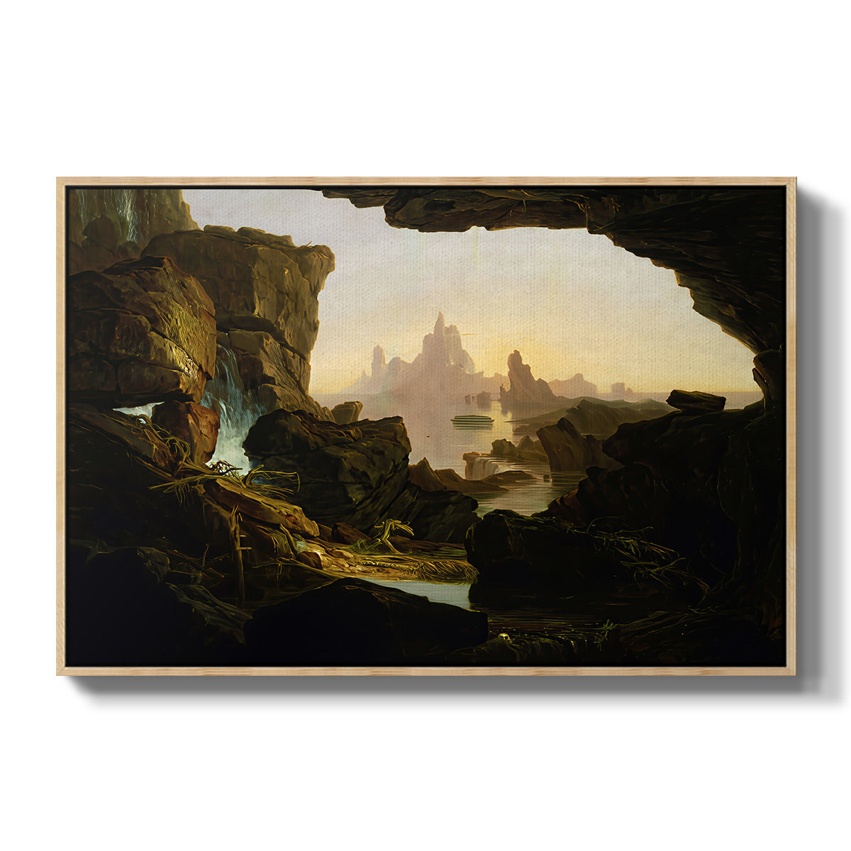 The Subsiding of the Waters of the Deluge, 1829 - Floater Framed Canvas Print