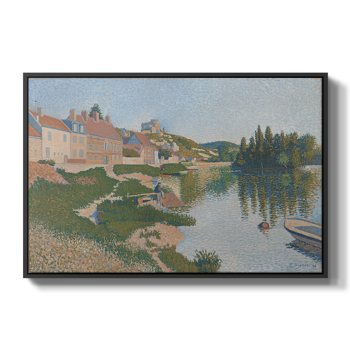 Les Andelys, Côte d'Aval, 1886 - Floater Framed Canvas Print