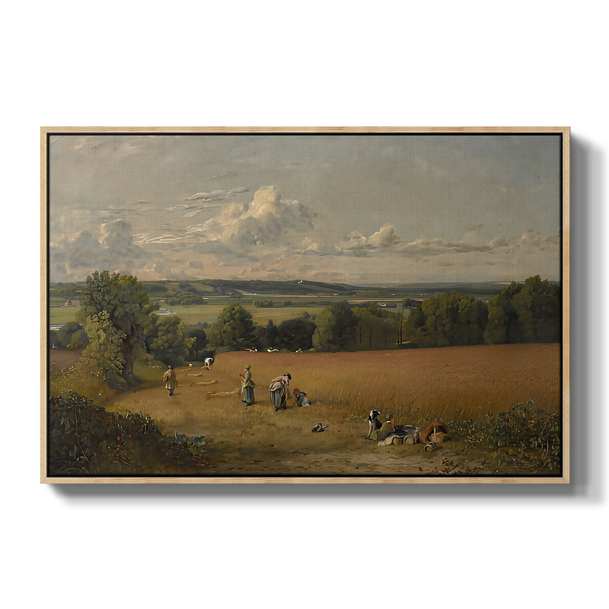 The Wheat Field, 1816 - Floater Framed Canvas Print