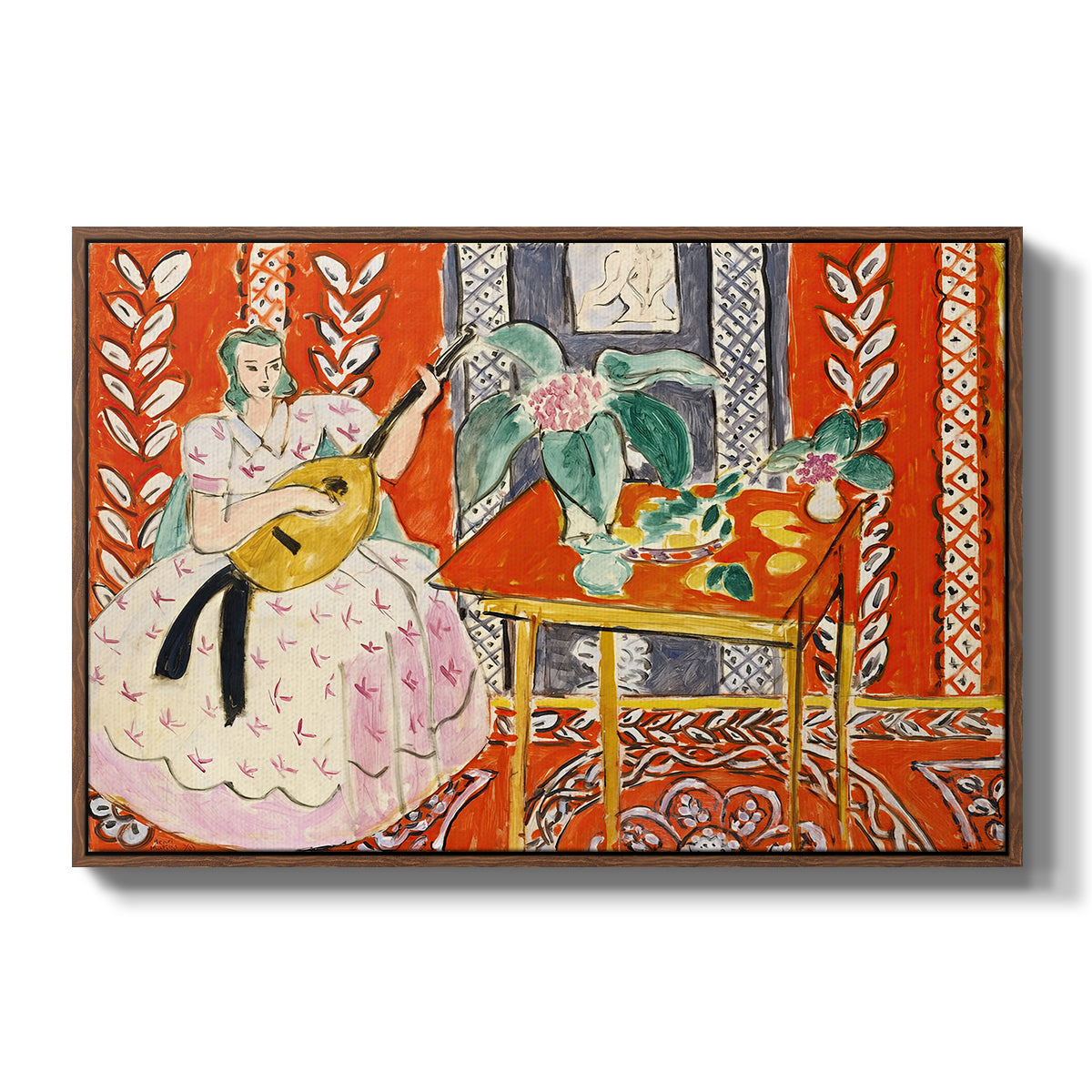 The Lute (Le luth), 1943 - Floater Framed Canvas Print