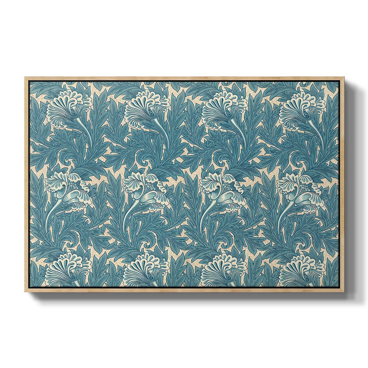 Tulip (Teal), 1875 - Floater Framed Canvas Print