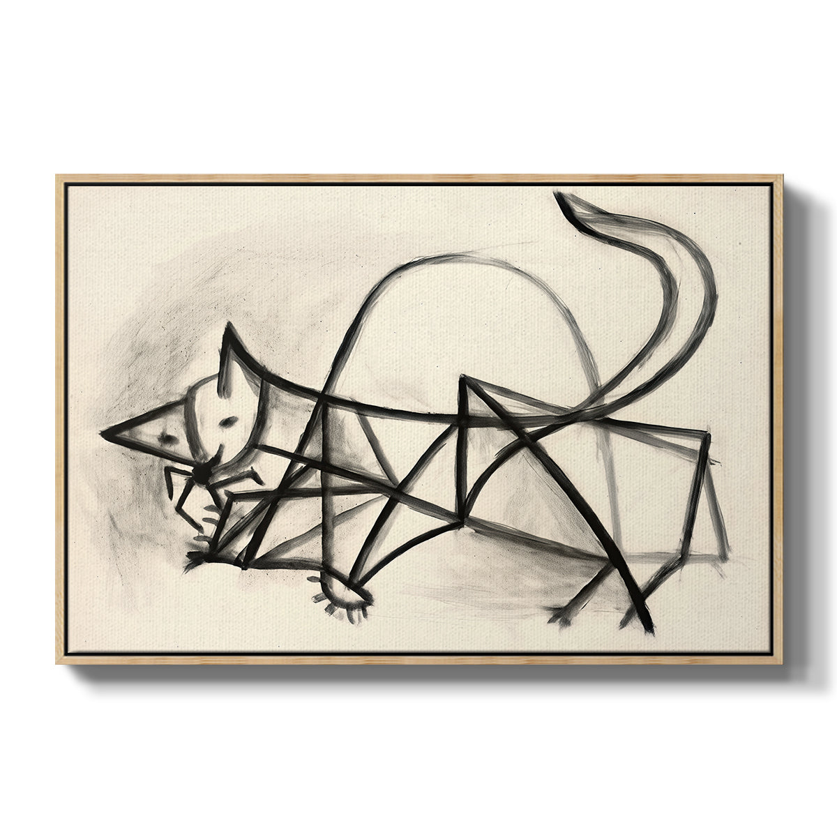 Study of a Cat (Étude de chat), 1946 - Floater Framed Canvas Print