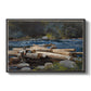 Hudson River, 1892 - Floater Framed Canvas Print