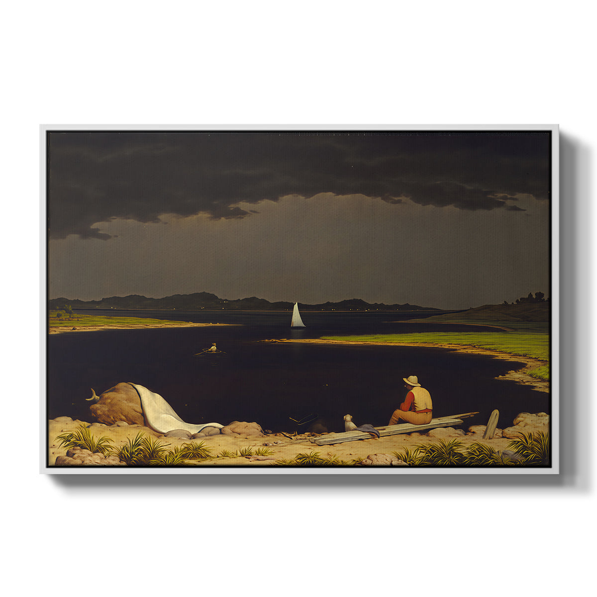 Approaching Thunder Storm, 1859 - Floater Framed Canvas Print