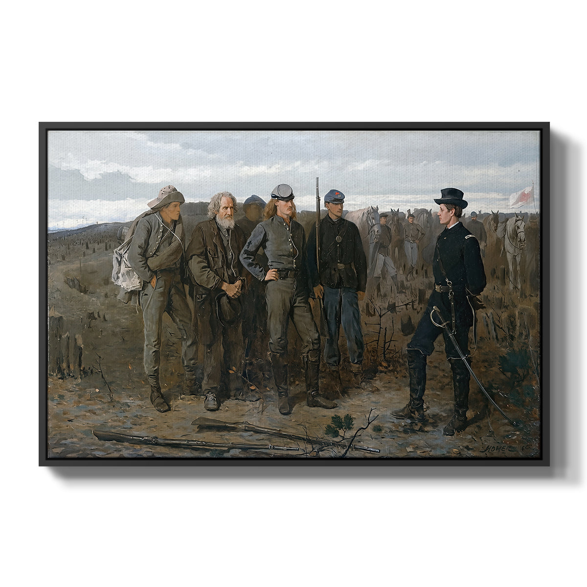 Prisoners from the Front, 1866 - Floater Framed Canvas Print