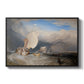 Fishing Boats with Hucksters Bargaining for Fish, 1837-1838 - Floater Framed Canvas Print