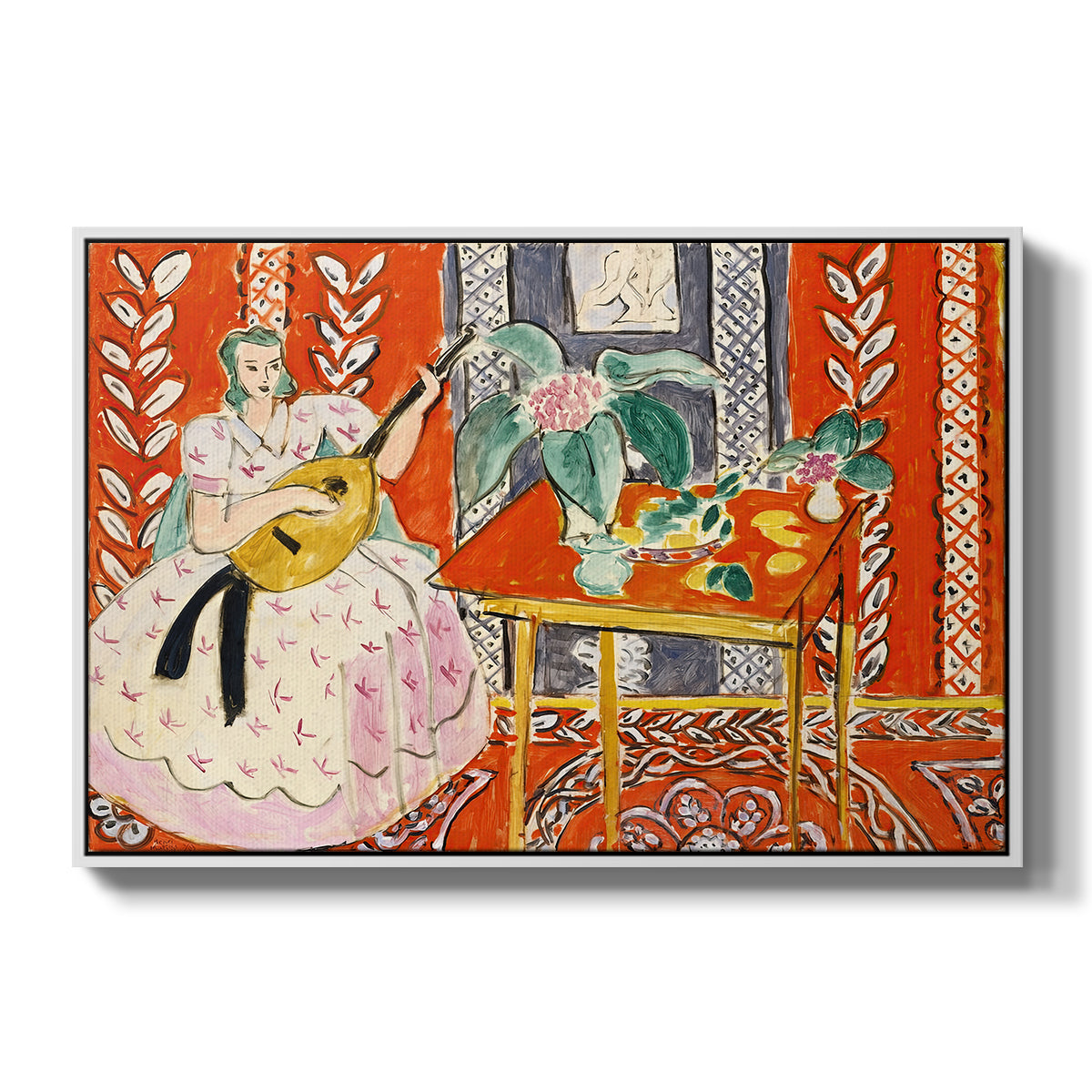 The Lute (Le luth), 1943 - Floater Framed Canvas Print