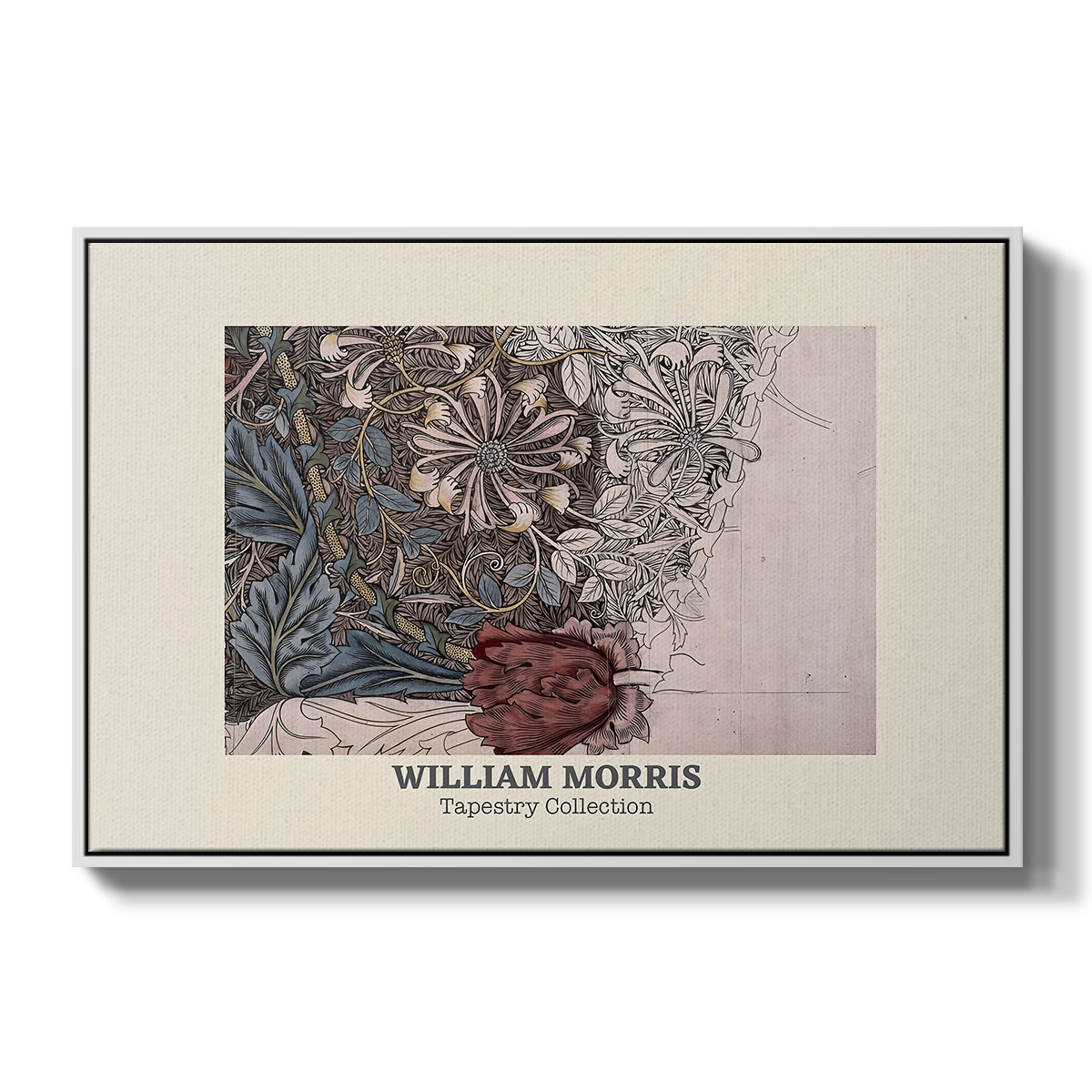Honeysuckle (Tapestry Collection), 1874 - Floater Framed Canvas Print