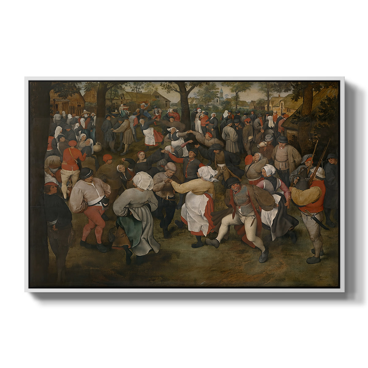 The Wedding Dance, c. 1566 - Floater Framed Canvas Print