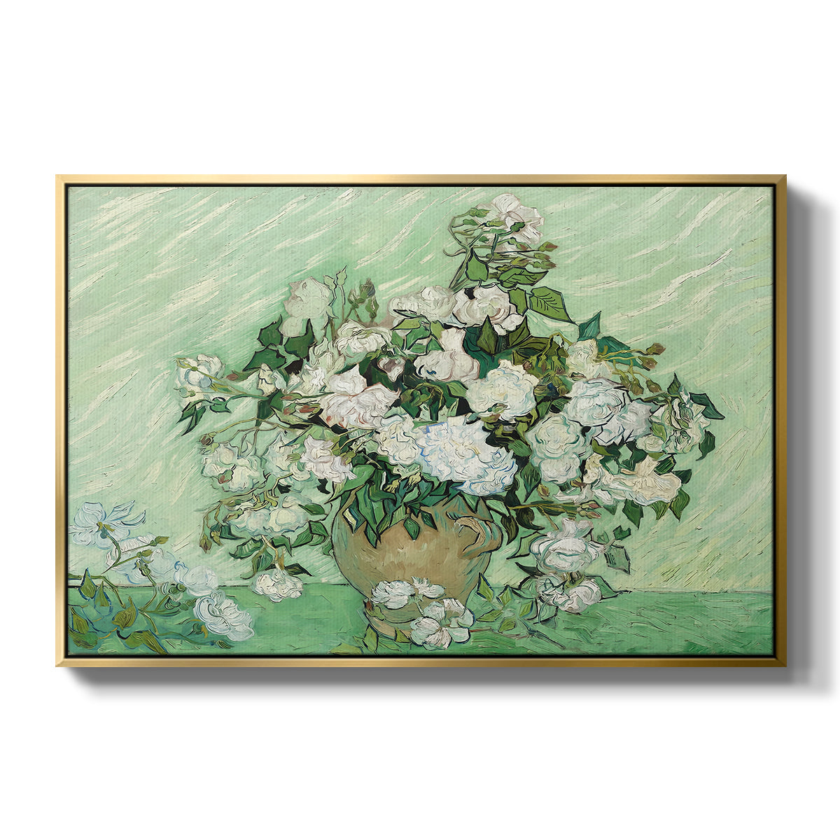 Roses, 1890 - Floater Framed Canvas Print
