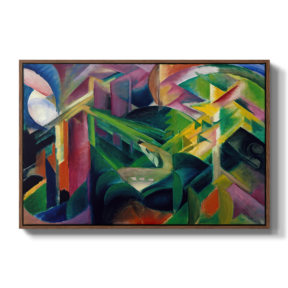 Deer in a Monastery Garden, 1912 - Floater Framed Canvas Print