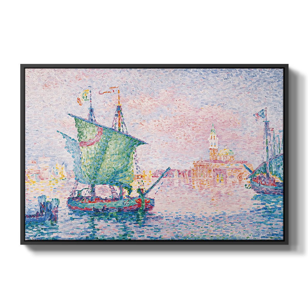 Venice, the Pink Cloud, 1909 - Floater Framed Canvas Print