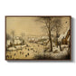 Winter Landscape with Skaters and Bird Trap, 1565 - Floater Framed Canvas Print