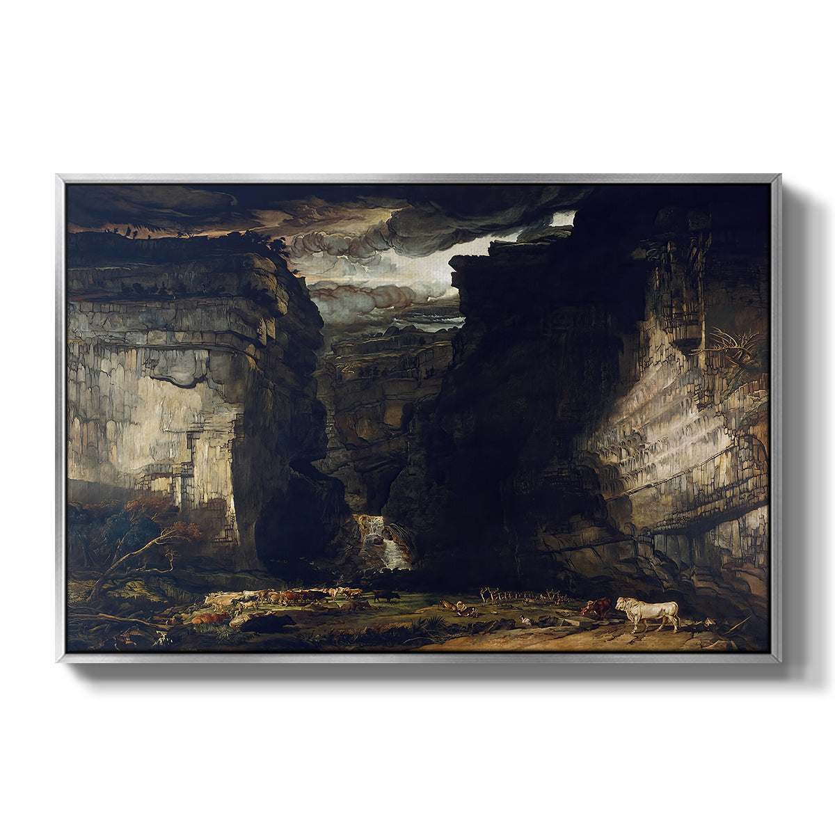 Gordale Scar, c. 1811-1813 - Floater Framed Canvas Print
