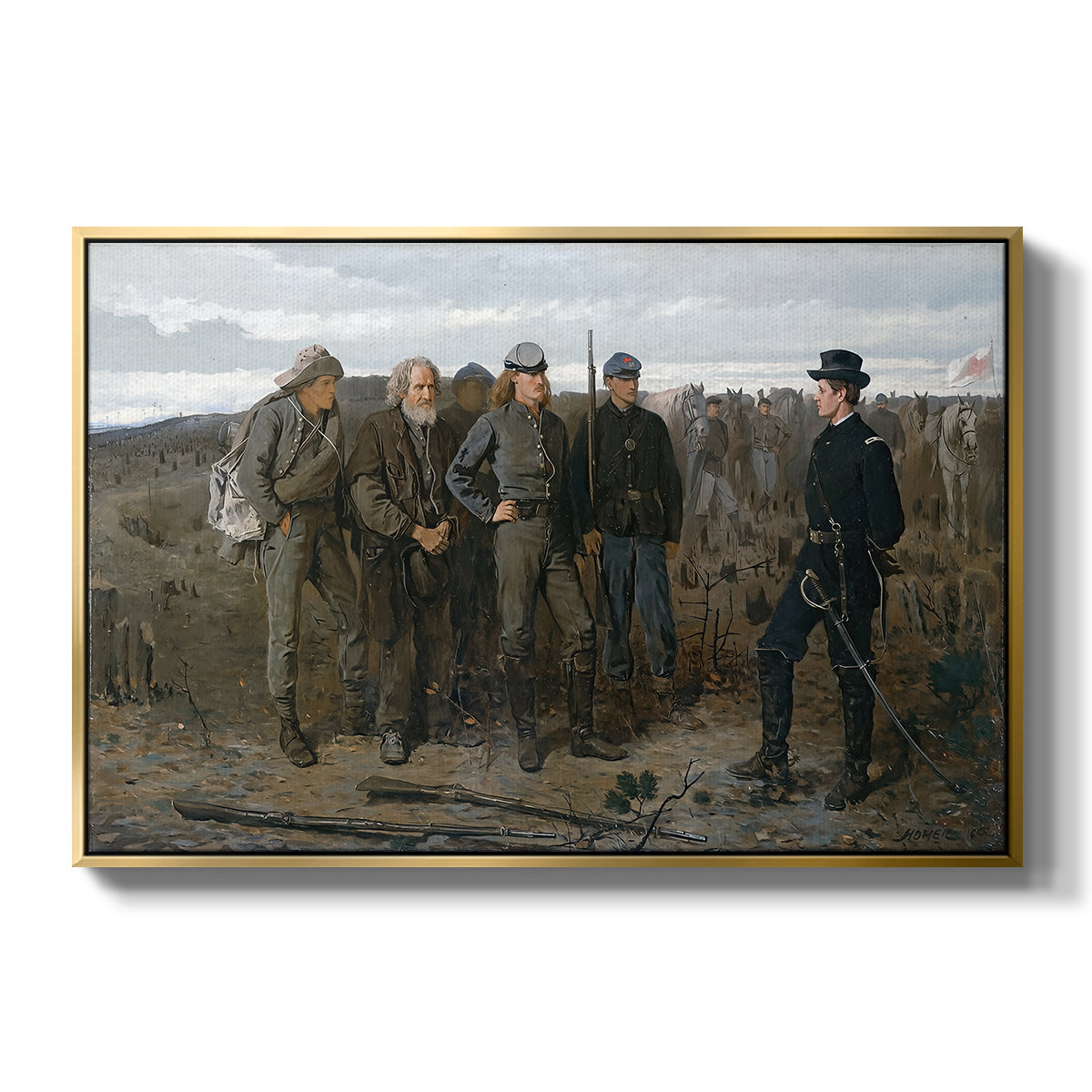 Prisoners from the Front, 1866 - Floater Framed Canvas Print