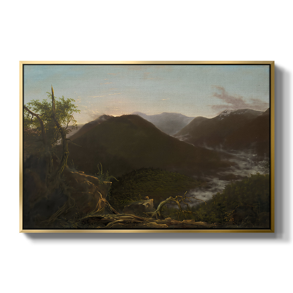 Sunrise in the Catskill Mountains, 1826 - Floater Framed Canvas Print