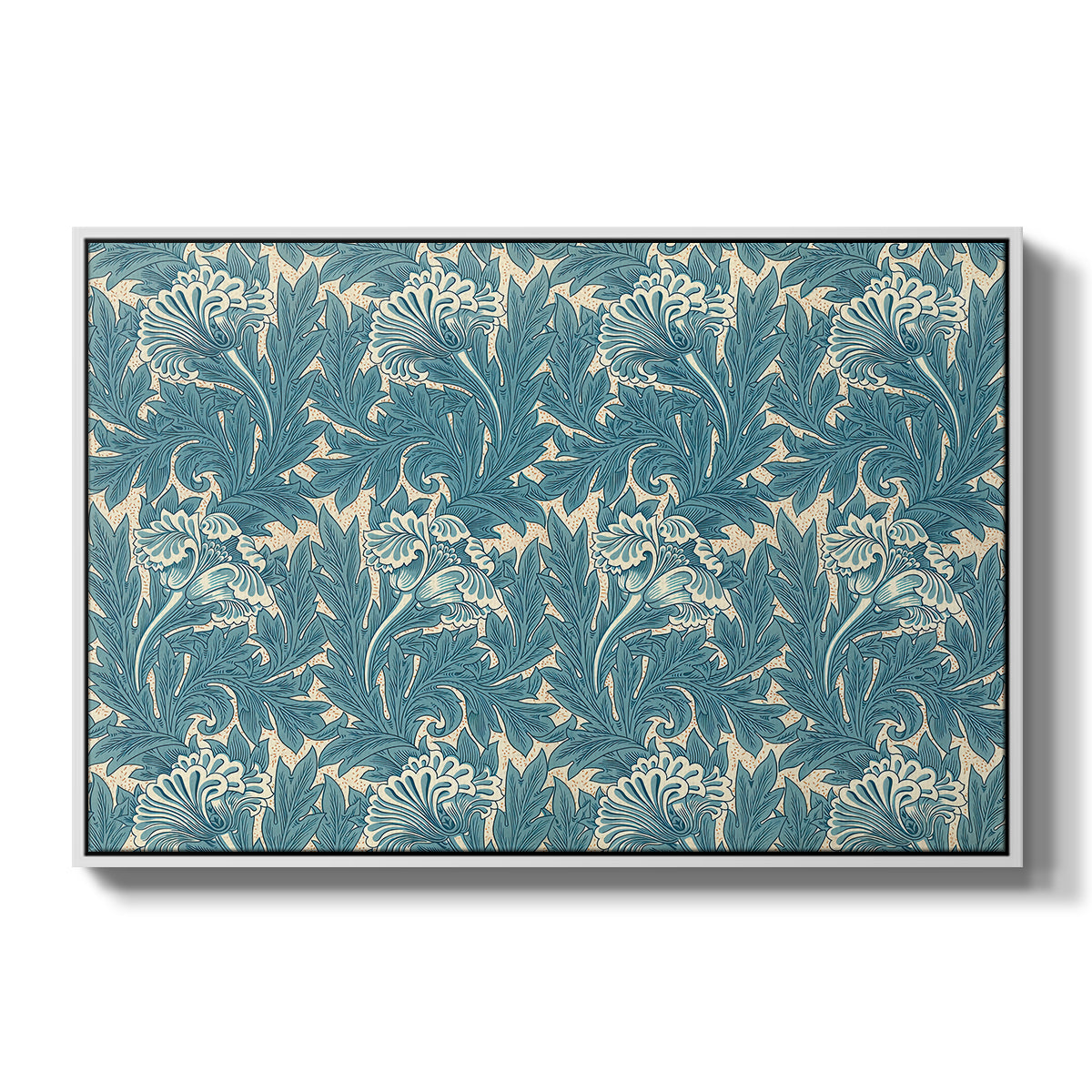 Tulip (Teal), 1875 - Floater Framed Canvas Print